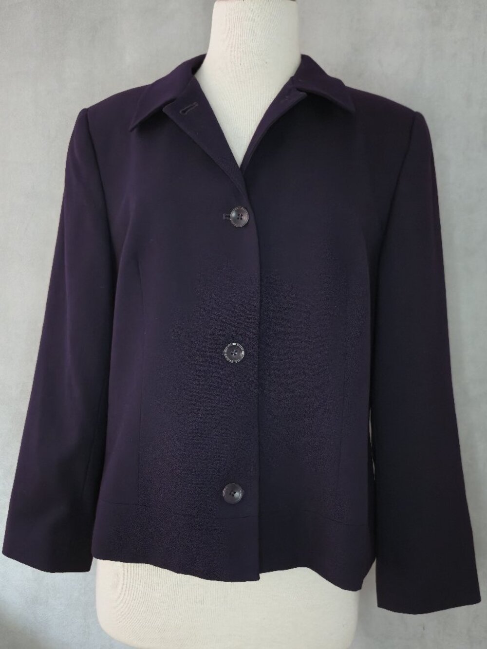 Vintage Talbots Purple 100% Wool Blazer | Made in USA | Size 14 - Picture 3 of 10